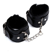 Черные наручники с меховой подкладкой - фото, цены
