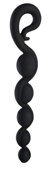 Черная анальная цепочка Bendybeads - 26,2 см. - фото, цены