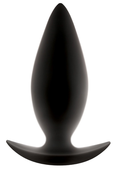 Чёрная анальная пробка для ношения Renegade Spades Medium - 10,1 см. - фото, цены