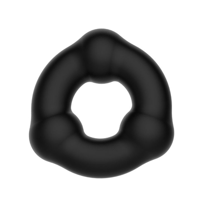 Черное эрекционное кольцо с 3 шариками - фото, цены
