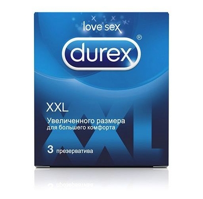 Презервативы увеличенного размера Durex Xxl - 3 шт. - фото, цены