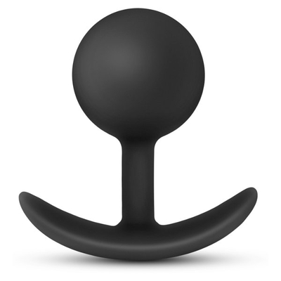Черная анальная пробка Silicone Vibra Plug - 8,9 см. - фото, цены