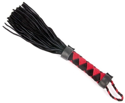 Черная плеть с красно-черным рисунком на рукояти - 26 см. - фото, цены