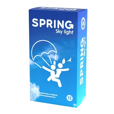 Ультратонкие презервативы Spring Sky Light - 12 шт. - фото, цены