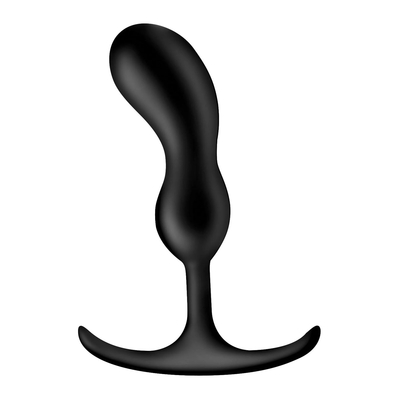 Черный массажер простаты с утяжелителями Premium Silicone Weighted Prostate Plug Medium - 16,3 см. - фото, цены