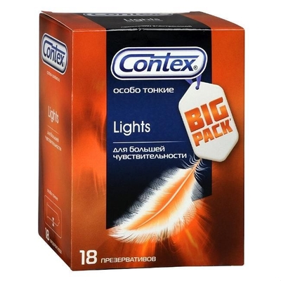 Особо тонкие презервативы Contex Lights - 18 шт. - фото, цены