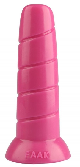 Розовая винтообразная анальная втулка - 19,5 см. - фото, цены