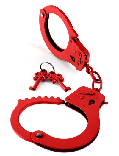 Металлические красные наручники Designer Metal Handcuffs - фото, цены
