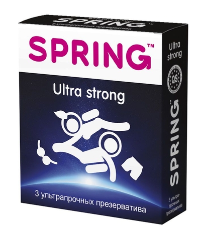 Ультрапрочные презервативы Spring Ultra Strong - 3 шт. - фото, цены