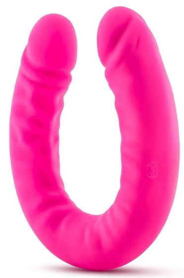 Розовый двусторонний фаллоимитатор 18 inch Silicone Slim Double Dong - 45,7 см. - фото, цены