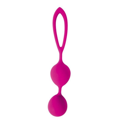 Ярко-розовые вагинальные шарики Cosmo с петелькой - фото, цены