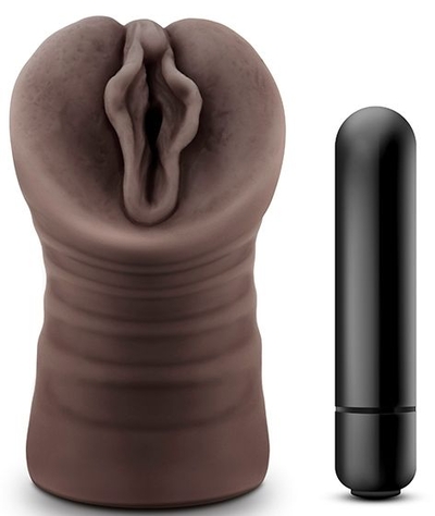 Коричневый мастурбатор-вагина Alexis - фото, цены