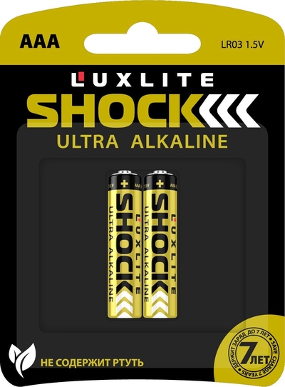 Батарейки Luxlite Shock (gold) типа ааа - 2 шт. - фото, цены