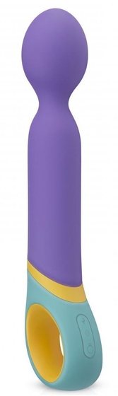 Фиолетовый вибромассажер Base Wand Vibrator - 24 см. - фото, цены