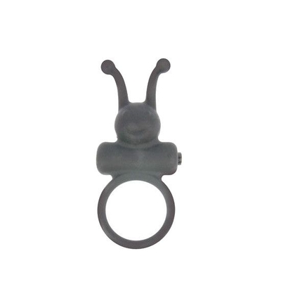 Чёрное эрекционное кольцо в форме букашки с вибрацией - фото, цены