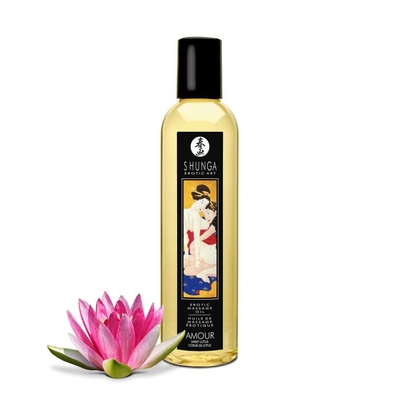 Массажное масло с ароматом цветков лотоса Amour Sweet Lotus - 250 мл. - фото, цены