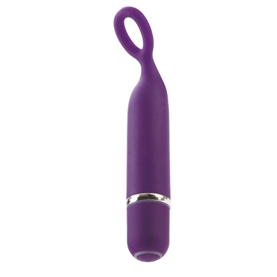 Фиолетовый мини-вибромассажер Lia Mini Massager Pleasure O - 11,5 см. - фото, цены