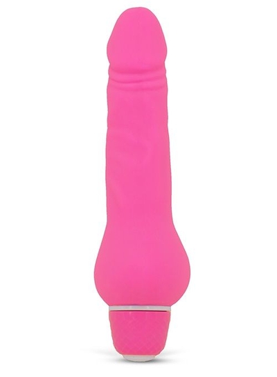 Розовый вибратор-реалистик Purrfect Silicone Classic Mini - 14 см. - фото, цены