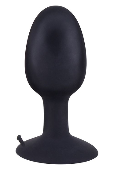 Черная анальная втулка со смещенным центром тяжести Roll Play Extra Large - 12 см. - фото, цены