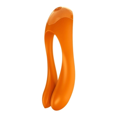 Оранжевый универсальный унисекс вибростимулятор Candy Cane - фото, цены