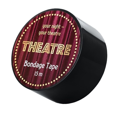 Черный бондажный скотч Toyfa Theatre - 15 м. - фото, цены