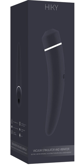 Чёрный вакуумный клиторальный вибромассажер Personal vibrator Hiky - фото, цены