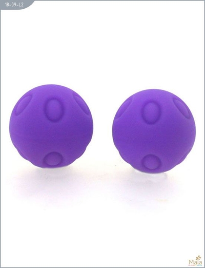 Металлические шарики Wicked с фиолетовым силиконовым покрытием - фото, цены