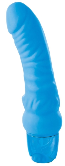 Голубой вибромассажер Classix Mr. Right Vibrator - 18,4 см. - фото, цены