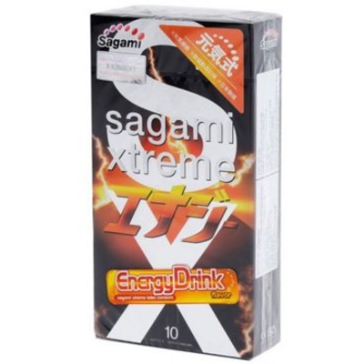 Презервативы Sagami Xtreme Energy с ароматом энергетика - 10 шт. - фото, цены