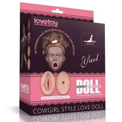 Темнокожая секс-кукла с реалистичными вставками Cowgirl Style Love Doll - фото, цены