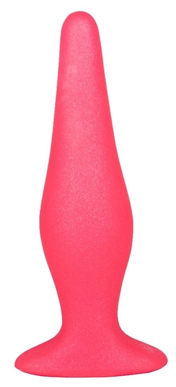 Розовая анальная пробка с узеньким кончиком - 14 см. - фото, цены