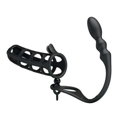 Насадка на пенис со съемным анальным стимулятором Hercules intence anal stimulation - фото, цены