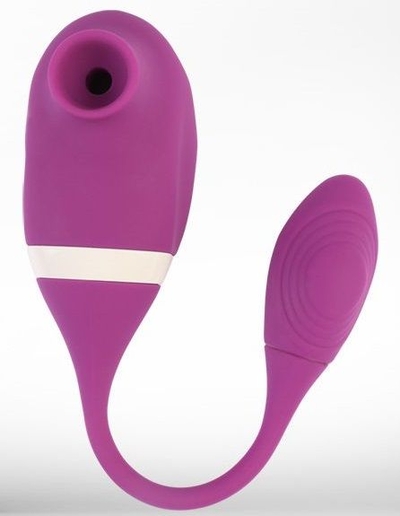 Фиолетовый вибратор с двойной стимуляцией Thrill You Arouser - фото, цены