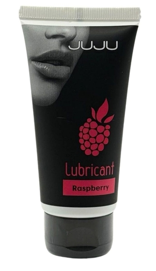 Съедобный лубрикант Juju Raspberry с ароматом малины - 50 мл. - фото, цены