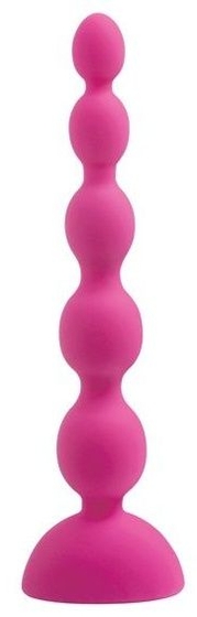 Розовый анальный вибростимулятор Anal Beads L - 21,5 см. - фото, цены