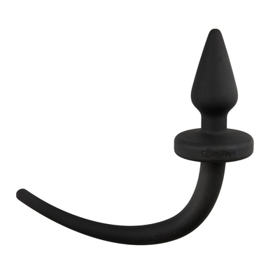 Черная пробка с хвостом собаки Dog Tail Plug S - фото, цены