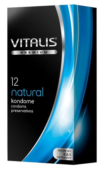 Классические презервативы Vitalis Premium natural - 12 шт. - фото, цены