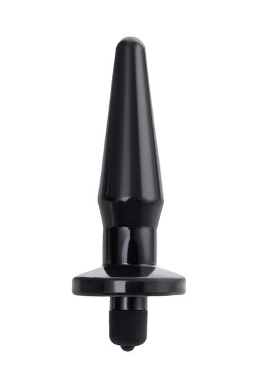 Черная анальная втулка Lacerta с вибрацией - 12,1 см. - фото, цены