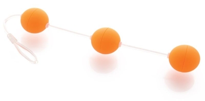 Анальная цепочка из 3 оранжевых шариков - фото, цены