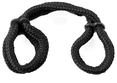 Черные верёвочные оковы на руки или ноги Silk Rope Love Cuffs - фото, цены