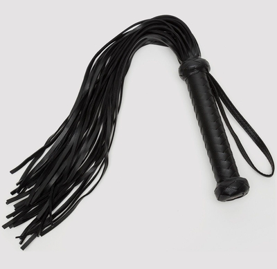 Черный кожаный флоггер Bound to You Faux Leather Flogger - 63,5 см. - фото, цены