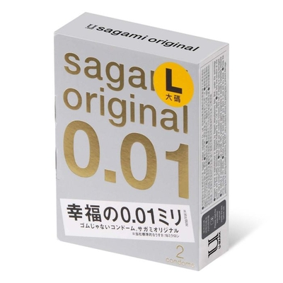 Презервативы Sagami Original 0.01 L-size увеличенного размера - 2 шт. - фото, цены