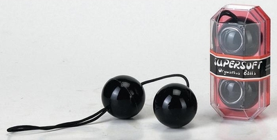 Чёрные вагинальные шарики со смещённым центром тяжести - фото, цены