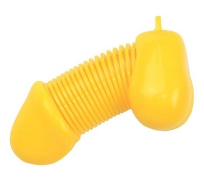 Желтый брелок для ключей в форме пениса - фото, цены