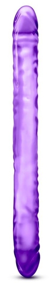 Фиолетовый двусторонний фаллоимитатор 18 inch Double Dildo - 45 см. - фото, цены
