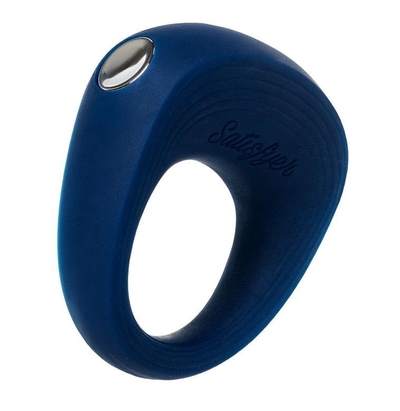 Синее эрекционное кольцо на пенис Satisfyer Power Ring - фото, цены