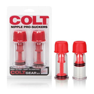 Красные винтовые помпы для сосков Colt Nipple Pro-Suckers - фото, цены
