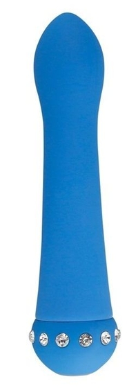 Голубой вибратор Sparkle Succubi Bliss Caressing Vibe - 14,2 см. - фото, цены