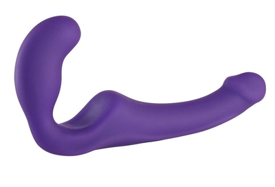 Фиолетовый безремневой страпон Share из нежного силикона - фото, цены