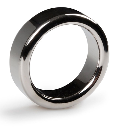 Серебристое эрекционное кольцо Sinner Metal Cockring Size M - фото, цены